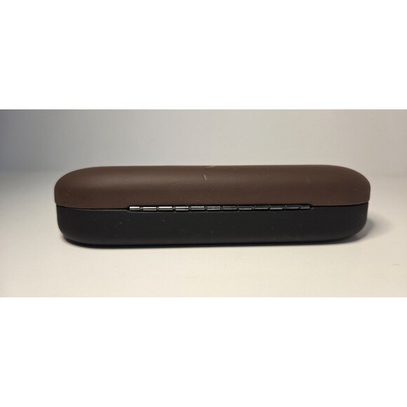 Theo Eyewear Case Only Sunglasses Eyeglasses Hard Clamshell Brown - Picture 8 of 8